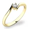 Zásnubní prsten žluté zlato 585/1000 přírodní diamant 0.045 ct G/SI ZP-10846D-ZL