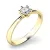 Zásnubní prsten žluté zlato 585/1000 přírodní diamant 0.155 ct G/SI ZP-10819D-ZL