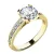 Zásnubní prsten žluté zlato 585/1000 přírodní diamant 1.05 ct G/SI ZP-10777D-ZL
