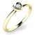Zásnubní prsten žluté zlato 585/1000 přírodní diamant 0.045 ct G/SI ZP-10849D-ZL