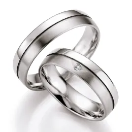 Snubní prsteny bílé zlato 585 přírodní diamant 0.015 ct SP-501
