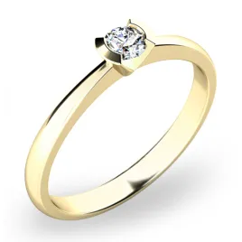 Zásnubní prsten žluté zlato 585/1000 přírodní diamant 0.060 ct G/SI ZP-10840D-ZL