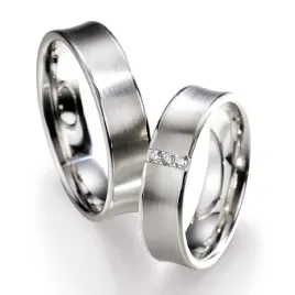 Snubní prsteny bílé zlato 585 přírodní diamant 0.060 ct SP-516