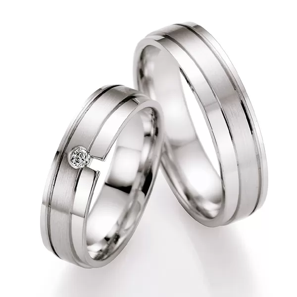 Snubní prsteny bílé zlato 585 přírodní diamant 0.045 ct SP-523