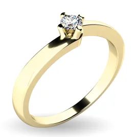 Zásnubní prsten žluté zlato 585/1000 přírodní diamant 0.100 ct G/SI ZP-10941D-ZL