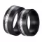 Snubní prsteny ocel zirkon karbonové s tepanou karbonem SC-88006