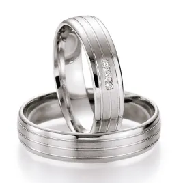 Snubní prsteny bílé zlato 585 přírodní diamant 0.045 ct SP-524