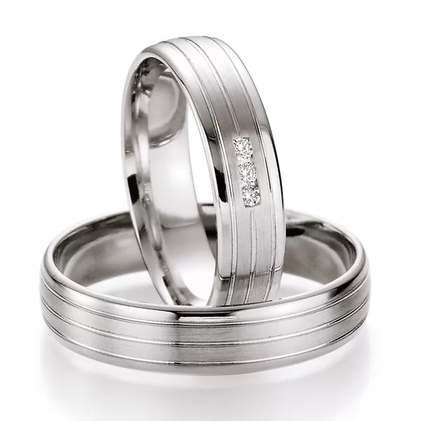 Snubní prsteny bílé zlato 585 přírodní diamant 0.045 ct SP-524