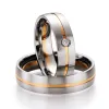 Snubní prsteny zlato mix 585 přírodní diamant 0.037 ct SP-712