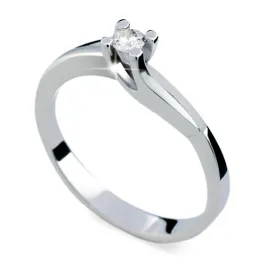 Zásnubní prsten bílé zlato 585/1000 přírodní diamant 0.170 ct G/SI ZP1854D