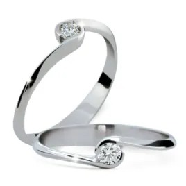 Zásnubní prsten  zlato 585/1000 přírodní diamant 0.115 ct G/SI ZP1914D