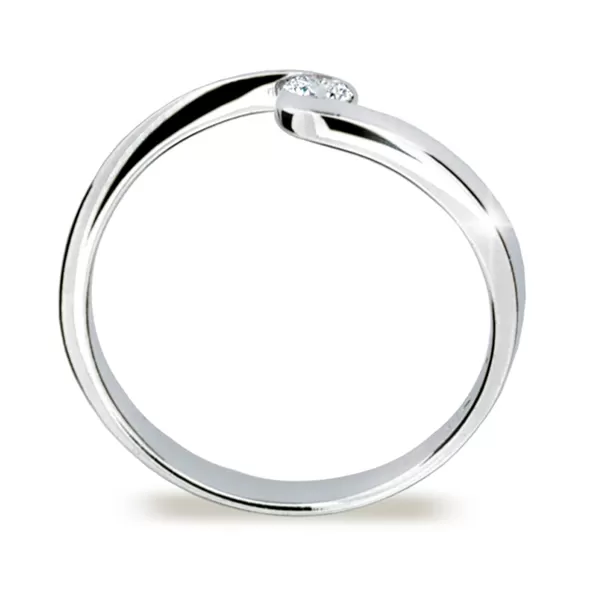 Zásnubní prsten bílé zlato 585/1000 přírodní diamant 0.070 ct G/SI ZP1934D
