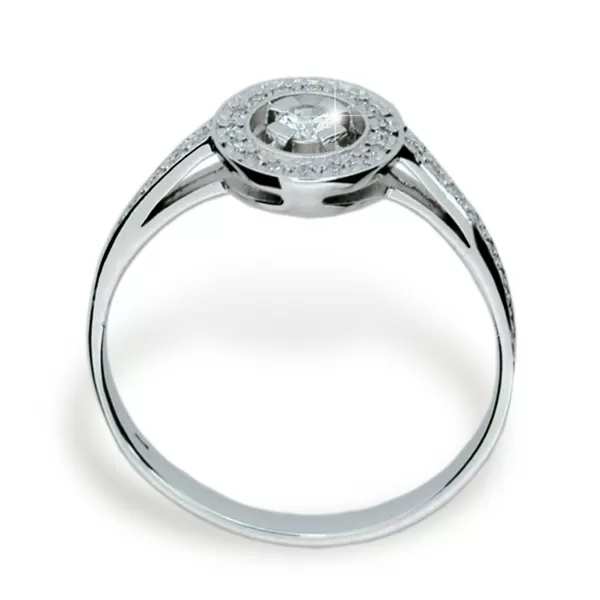 Zásnubní prsten bílé zlato 585/1000 přírodní diamant 0.270 ct G/SI ZP1990D