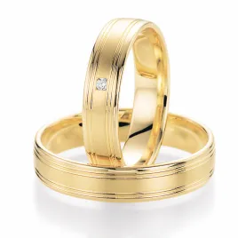 Snubní prsteny žluté zlato 585 přírodní diamant 0.020 ct SP-10150