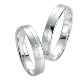 Snubní prsteny bílé zlato 585 přírodní diamant 0.013 ct SP-10090