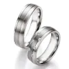 Snubní prsteny titan s ocelí přírodní diamant 0.120 ct TS604