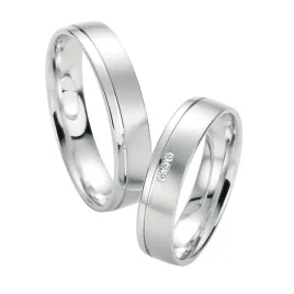 Snubní prsteny bílé zlato 585 přírodní diamant 0.015 ct SP-10110