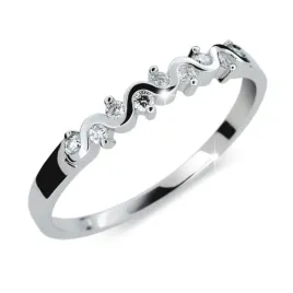 Zásnubní prsten zlato 585/1000 přírodní diamant 0.108 ct ZP2086D
