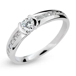 Zásnubní prsten bílé zlato 585/000 přírodní diamant 0.332 ct G/SI ZP2106D