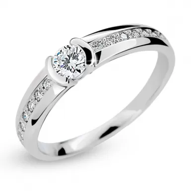 Zásnubní prsten bílé zlato 585/000 přírodní diamant 0.332 ct G/SI ZP2106D
