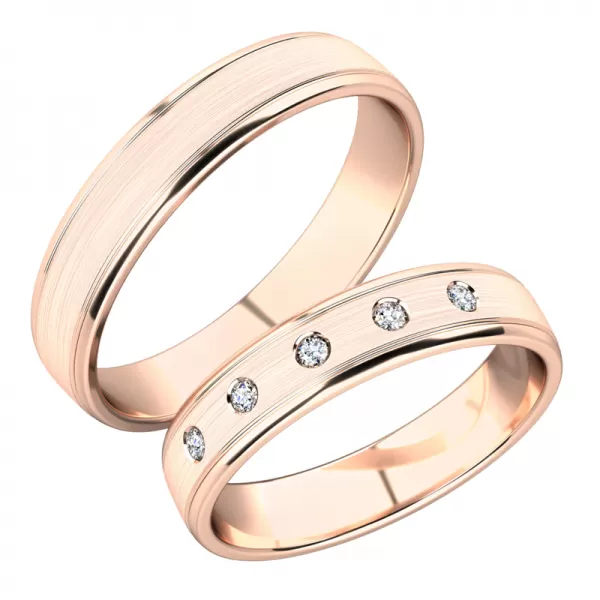 Snubní prsteny bílé zlato 585 zirkon 0.025 ct G/SI SP-251B