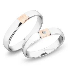 Snubní prsteny bílé zlato 585 SP-248B