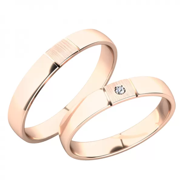 Snubní prsteny bílé zlato 585 zirkon 0.022 ct G/SI SP-248B