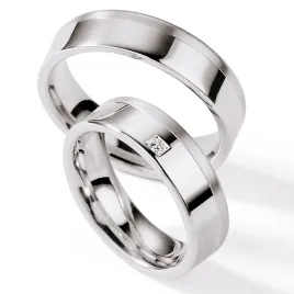 Snubní prsteny stříbro 925 přírodní diamant 0.015 ct S111