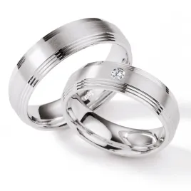 Snubní prsteny stříbro 925 přírodní diamant 0.015 ct S120