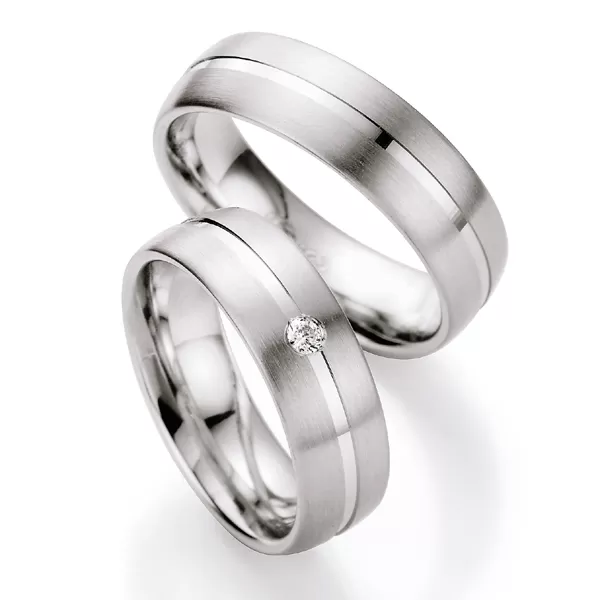 Snubní prsteny stříbro 925 přírodní diamant 0.015 ct briliantem S222