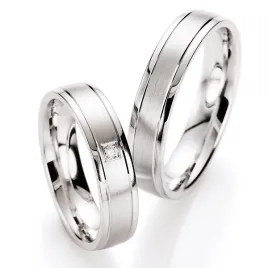 Snubní prsteny stříbro 925 přírodní diamant 0.030 ct S10030