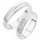 Snubní prsteny bílé zlato 585 zirkon 0.075 ct SP-239B