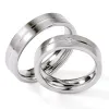 Snubní prsteny ocel přírodní diamant 0.045 ct ST128