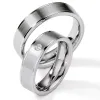 Snubní prsteny ocel přírodní diamant 0.045 ct ST122