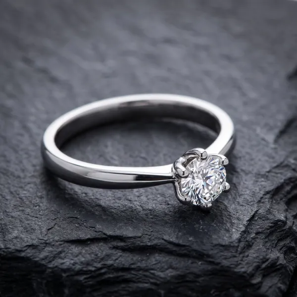 Zásnubní prsten bílé zlato 585/1000 přírodní diamant 0.155 ct G/SI ZP-10819D