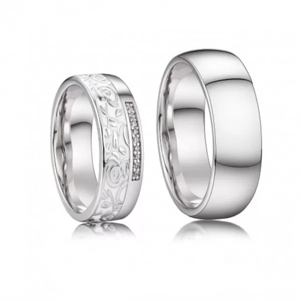 Stříbrné snubní prsteny SP-7038