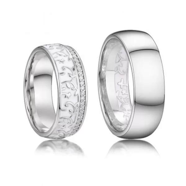 Stříbrné snubní prsteny SP-7037