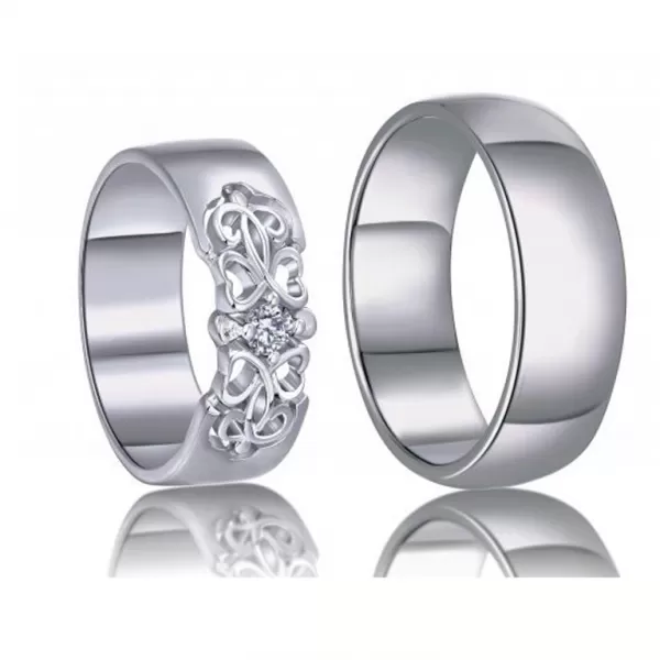 Stříbrné snubní prsteny SP-7044