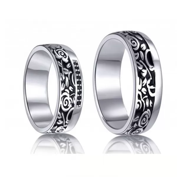 Stříbrné snubní prsteny SP-7043