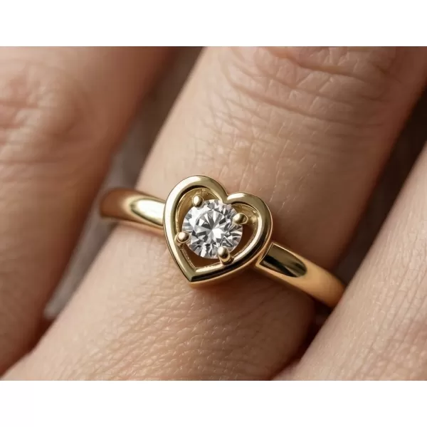 Zásnubní prsten žluté zlato 585/1000 přírodní diamant 0.045 ct G/SI ZP-10849D-ZL